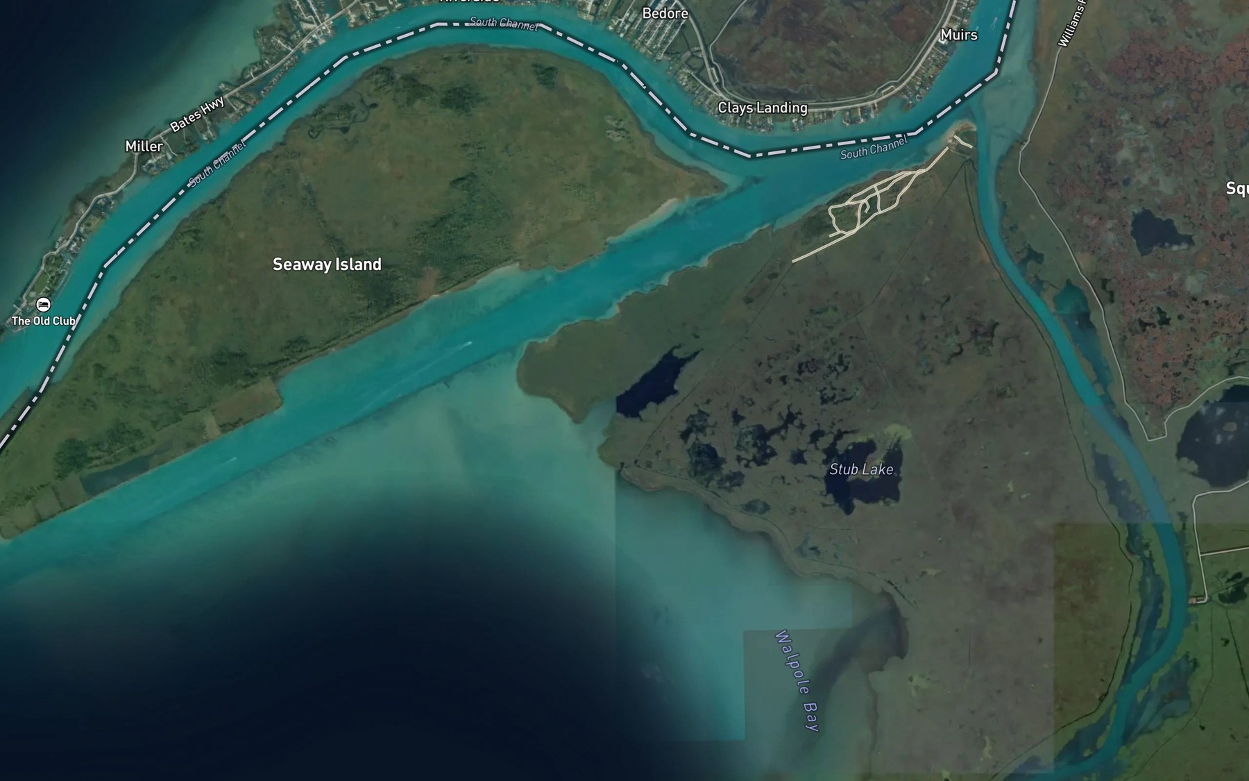 Satellite map of the Pocket Bay