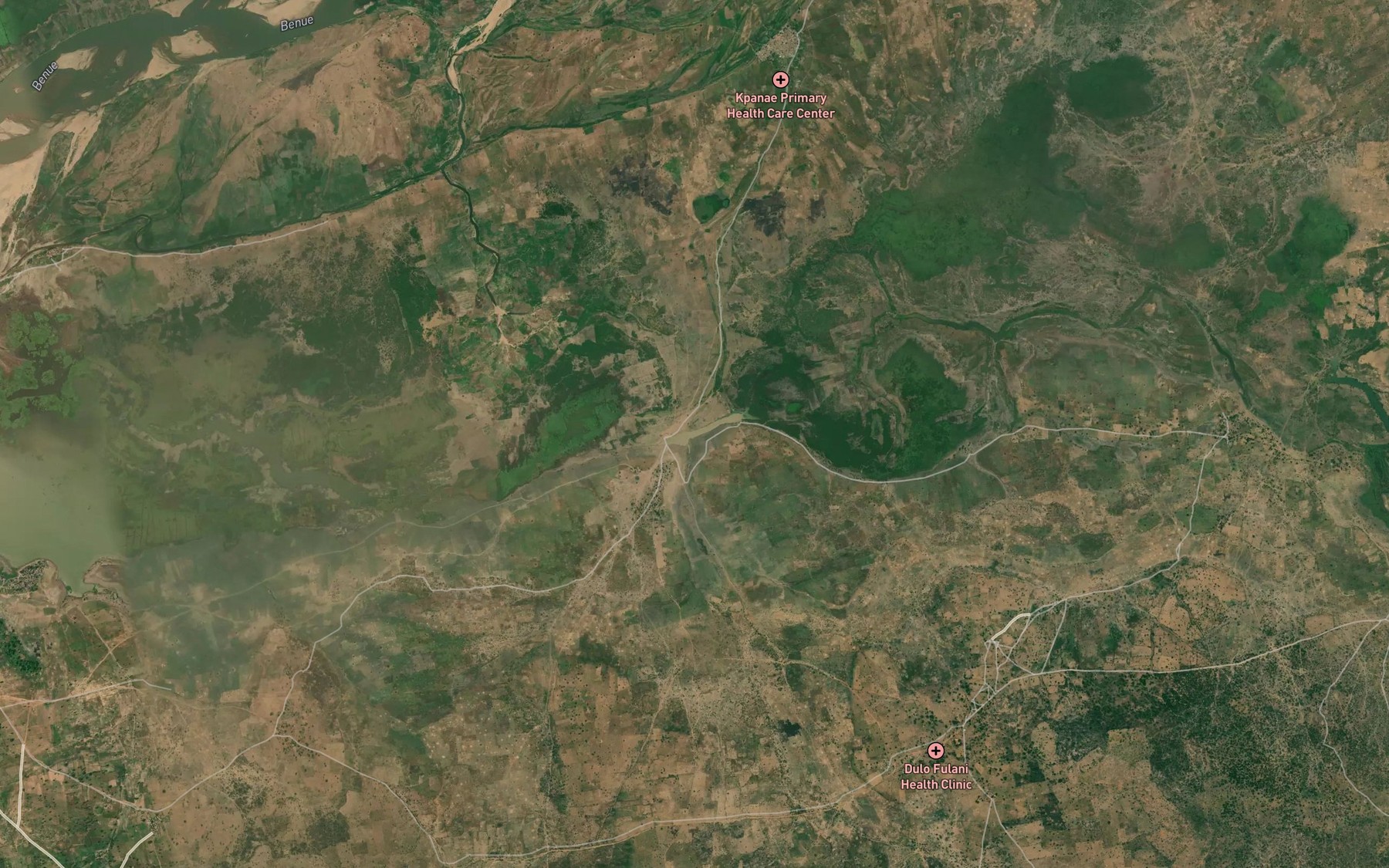 Satellite map of the Riko Lakes