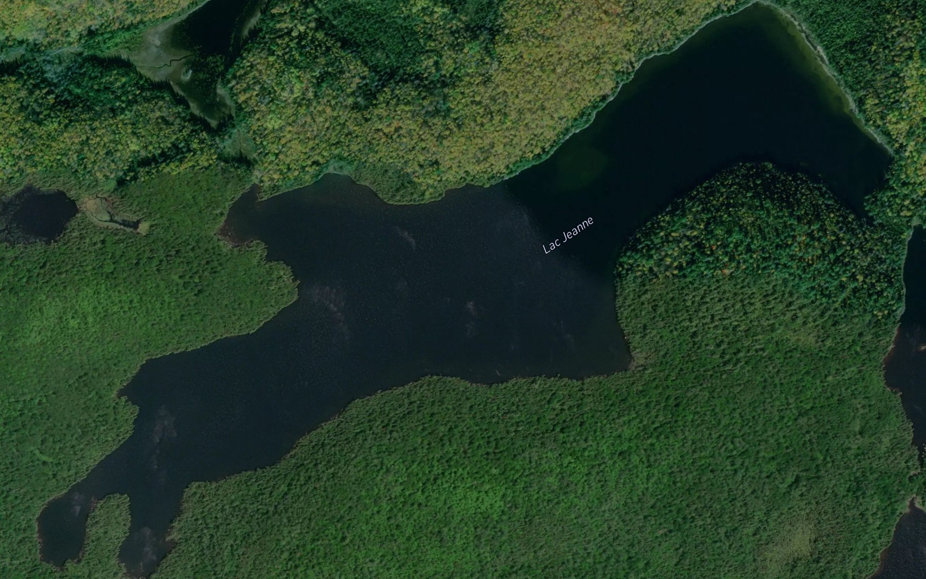 Satellite map of the Lac Jeanne