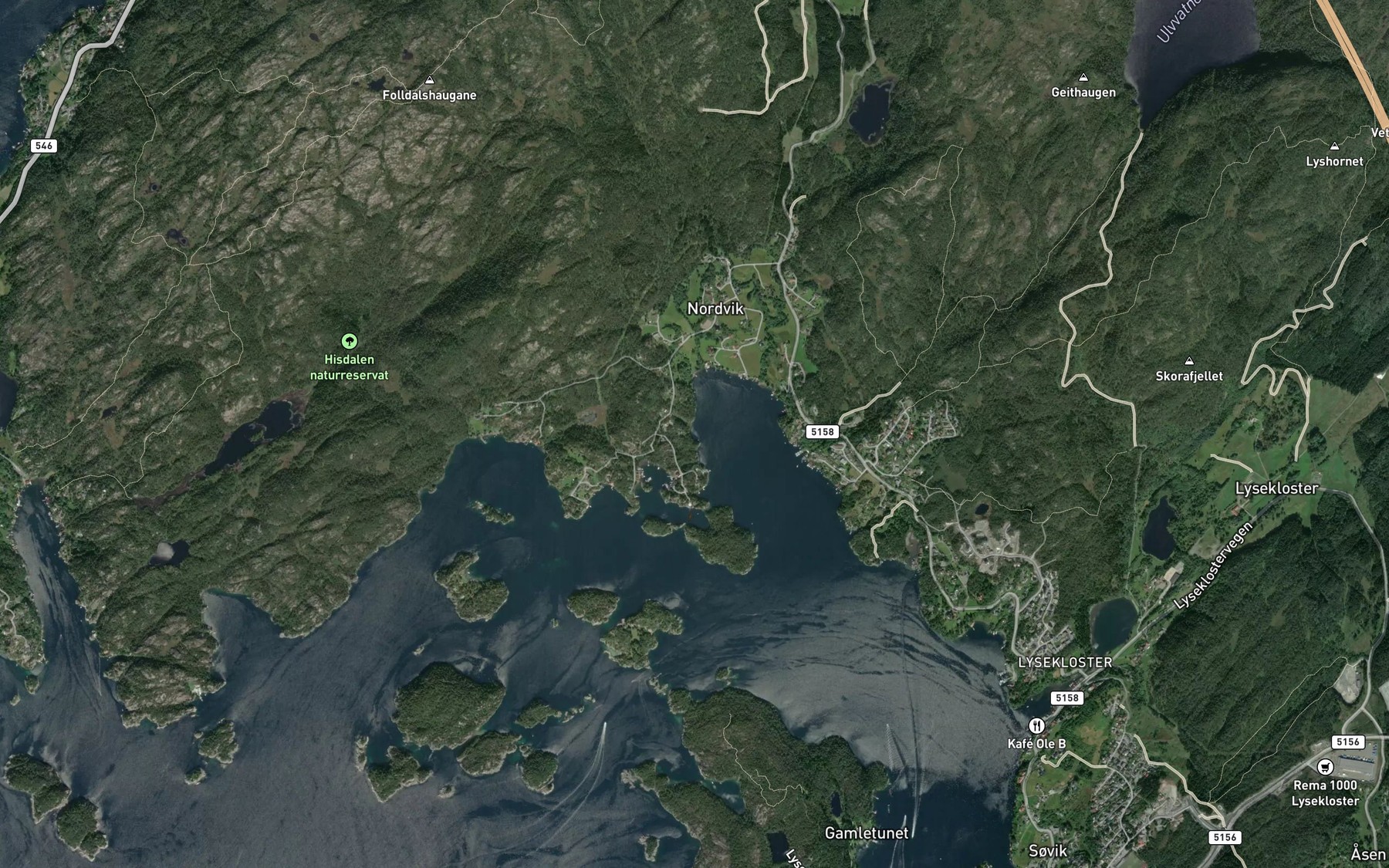 Satellite map of the Godmorvika