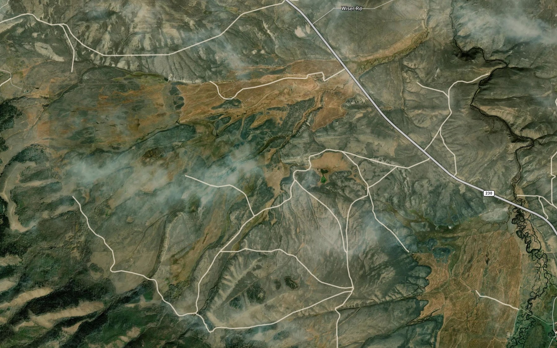 Satellite map of the Deer Creek