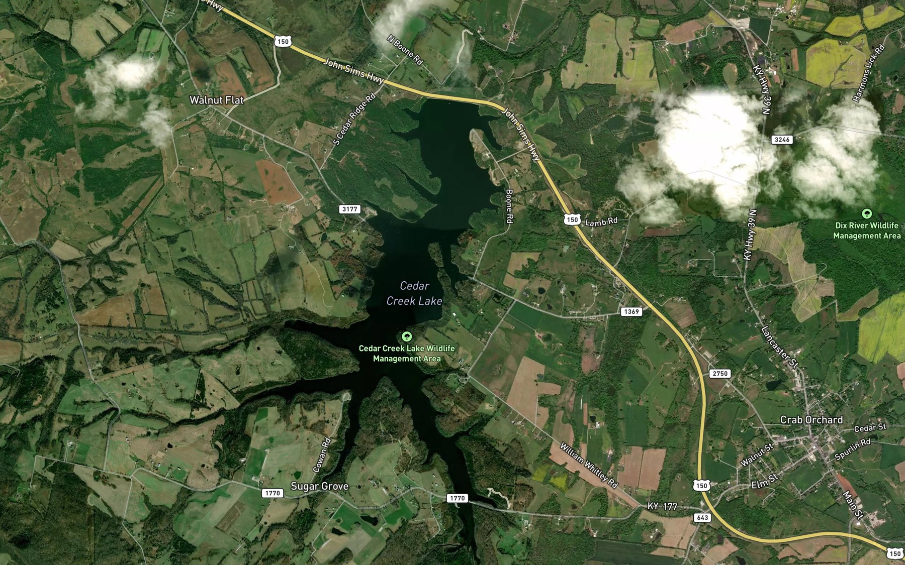 Satellite map of the Spot 5