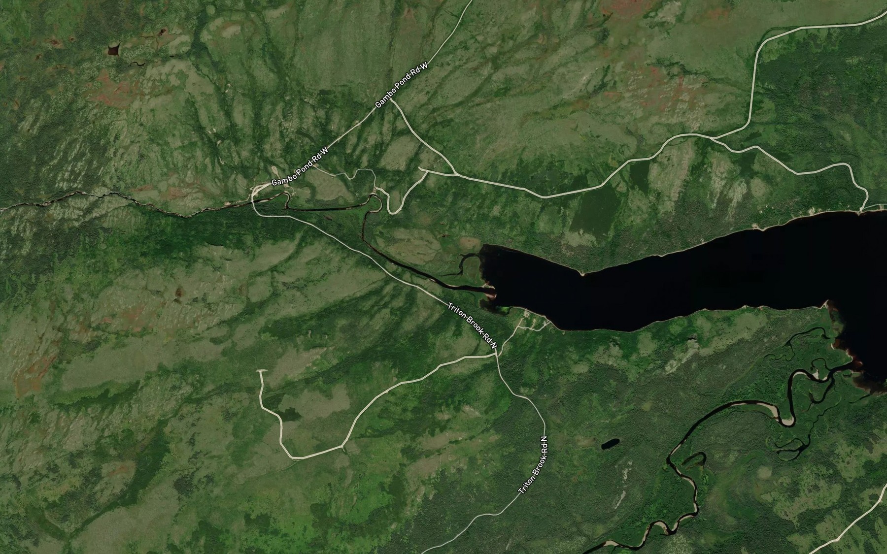 Satellite map of the Riverhead Brook
