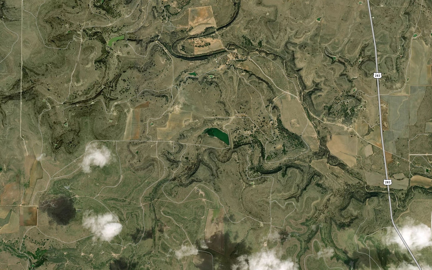 Satellite map of the Soil Conservation Service Site 23 Reservoir