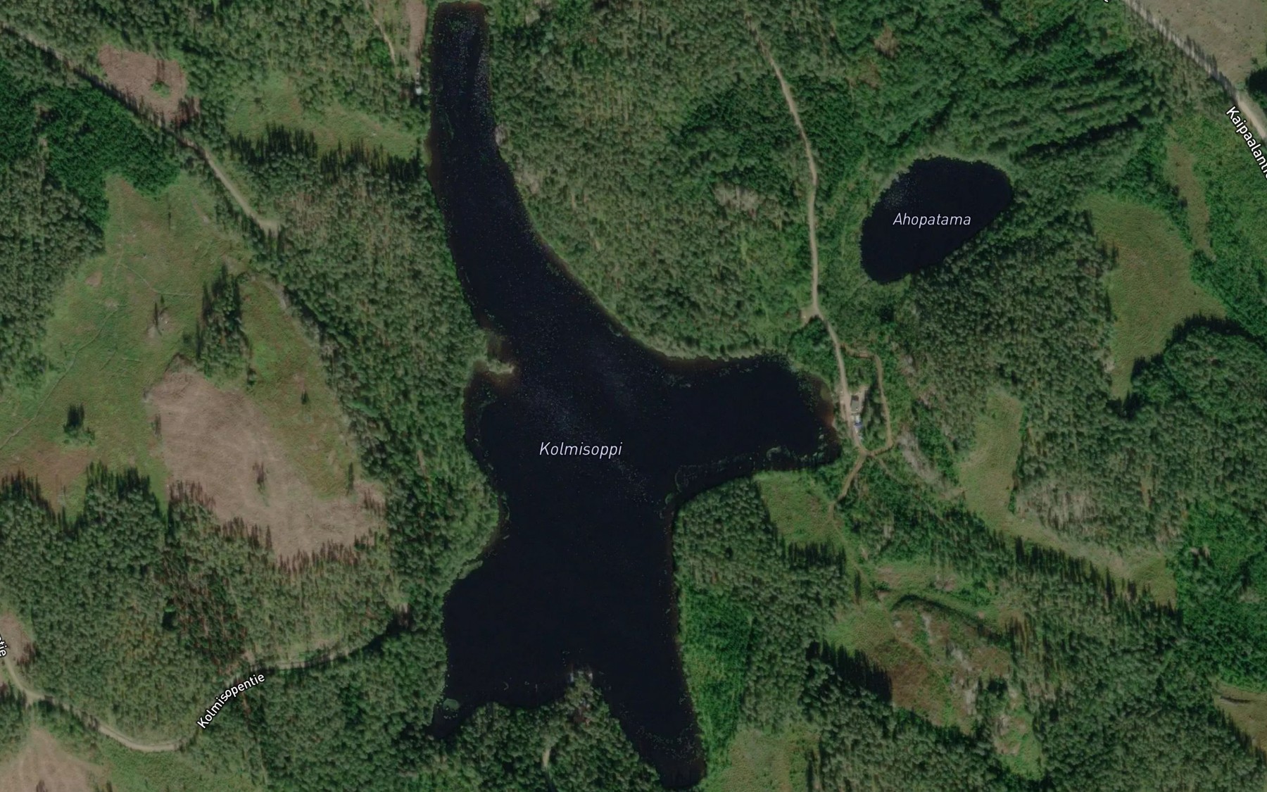 Satellite map of the Kolmisoppi
