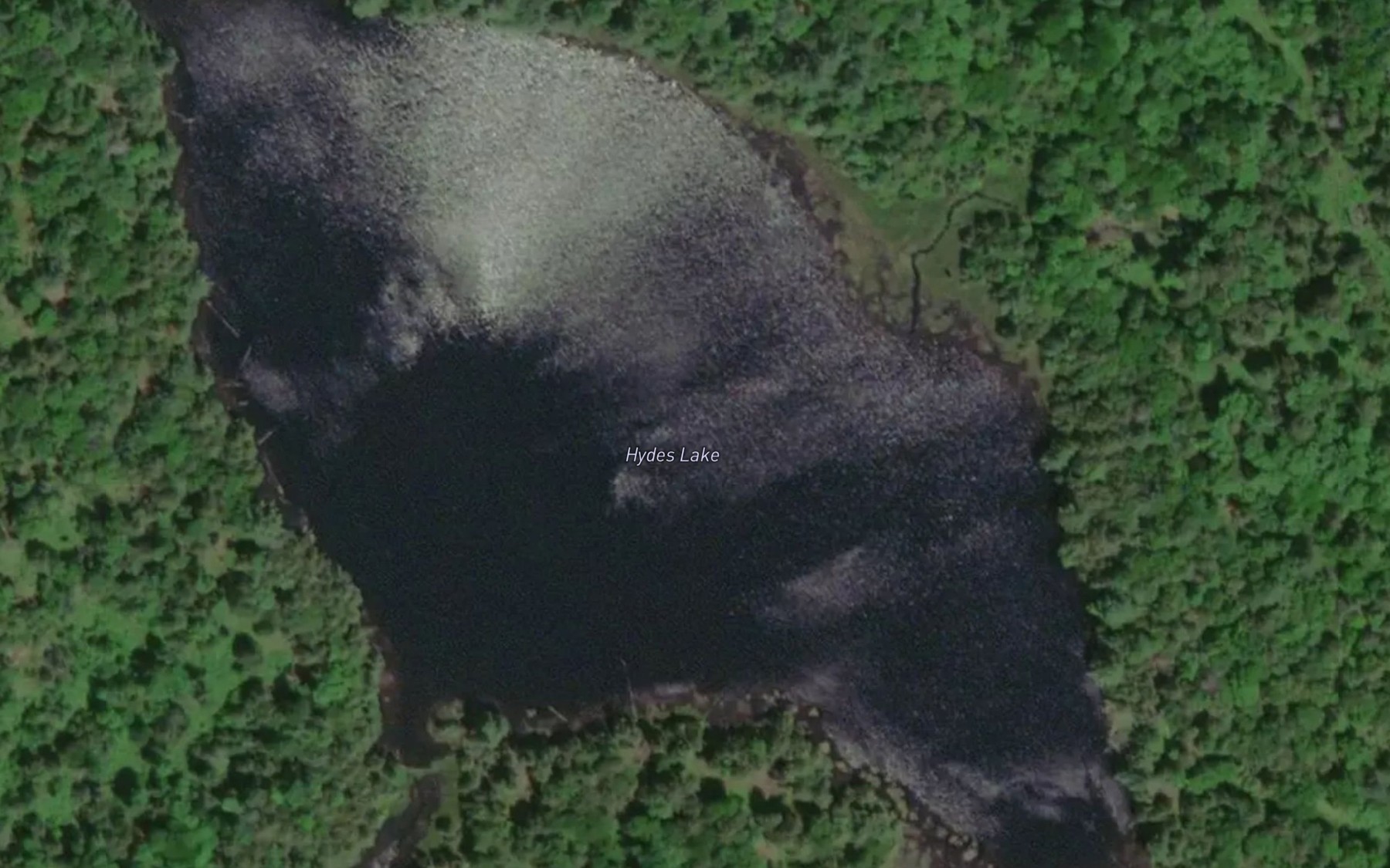 Satellite map of the Hydes Lake