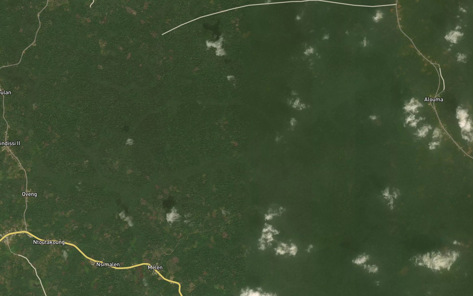 Satellite map of the Mengemese