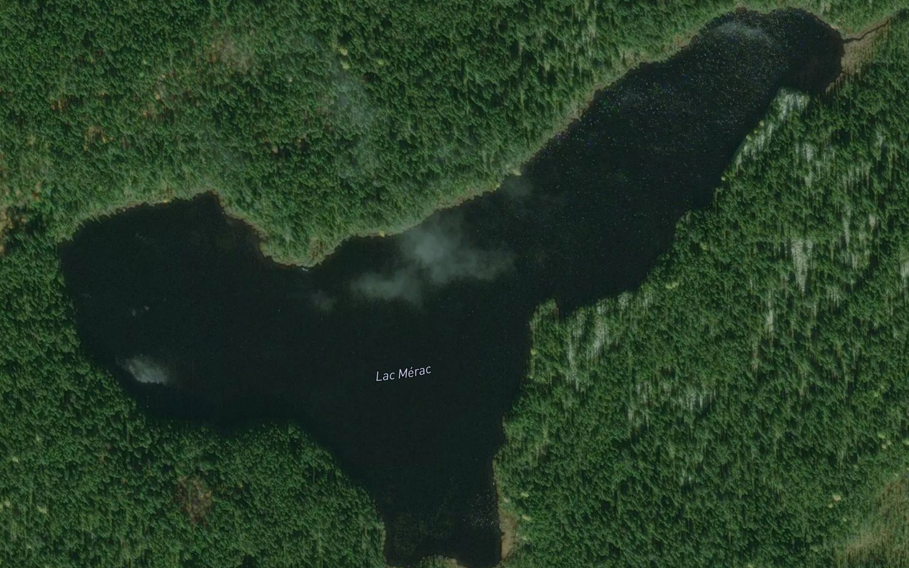 Satellite map of the Lac Merac