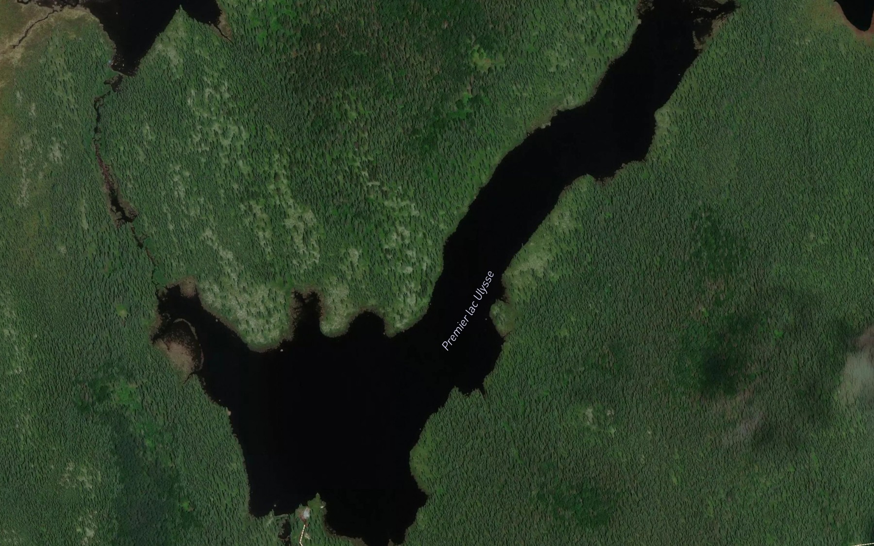 Satellite map of the Premier lac Ulysse