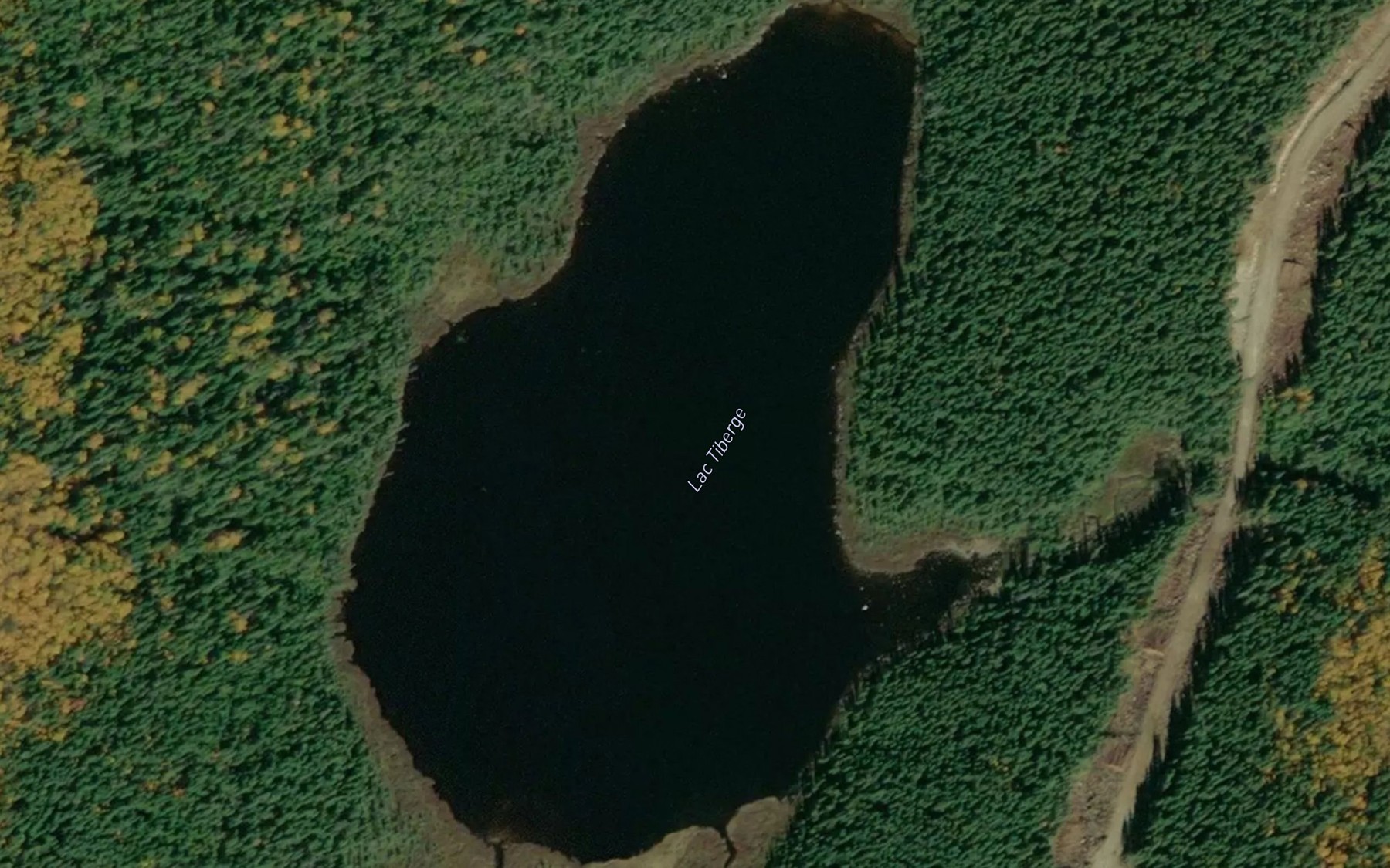 Satellite map of the Lac Tiberge