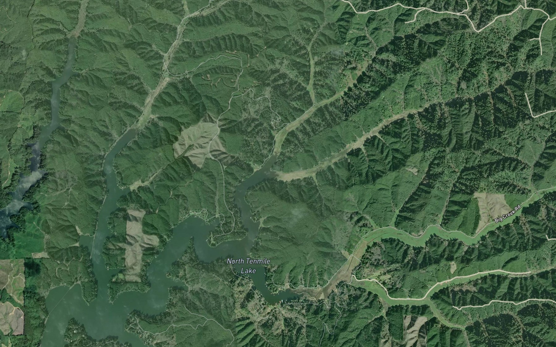 Satellite map of the Murphy Creek