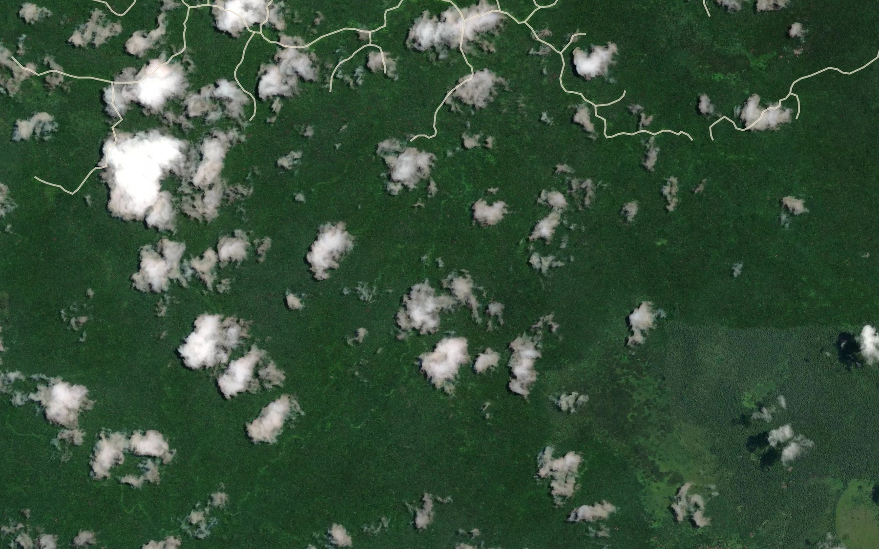 Satellite map of the Eako Creek