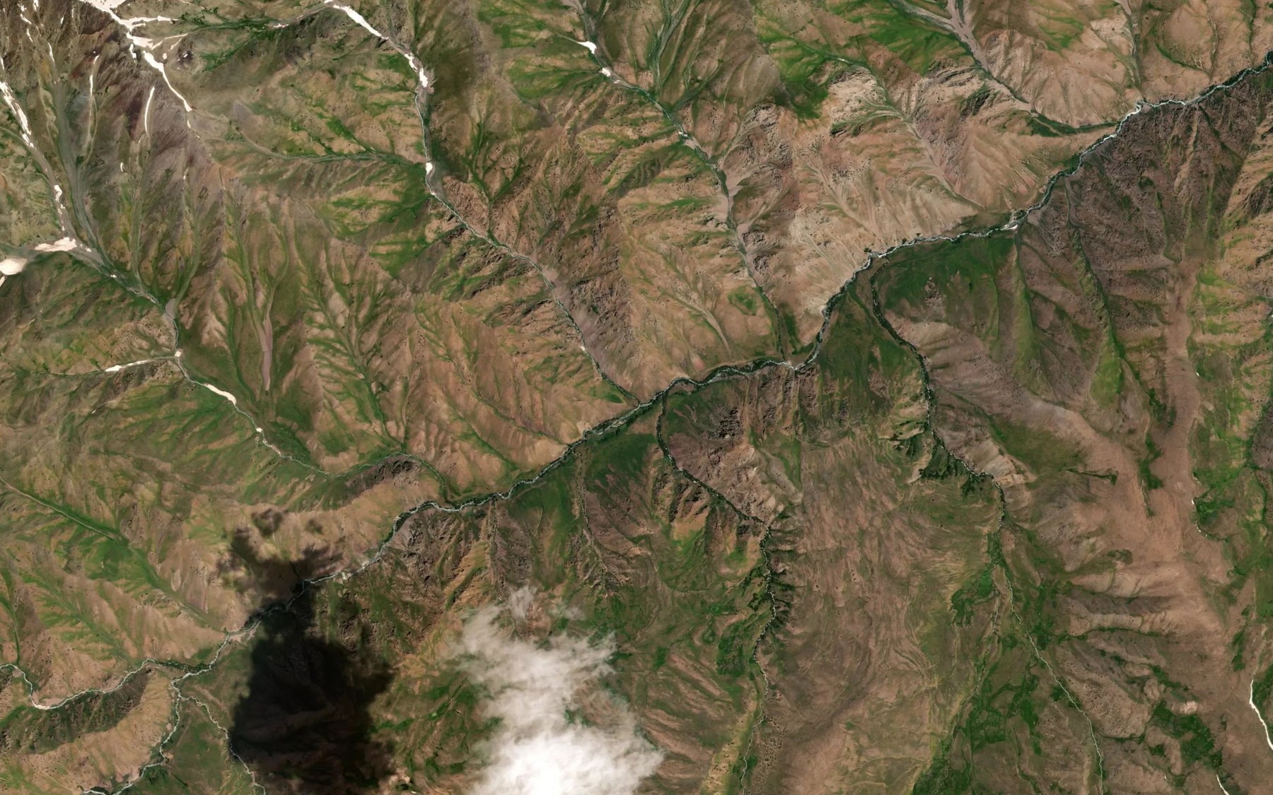 Satellite map of the Chetindy-Say