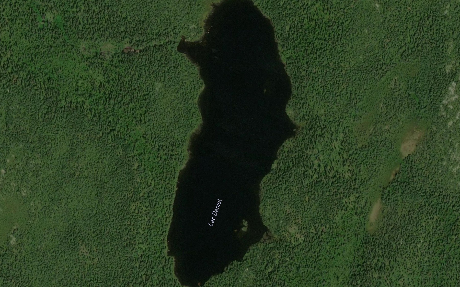 Satellite map of the Lac Daniel