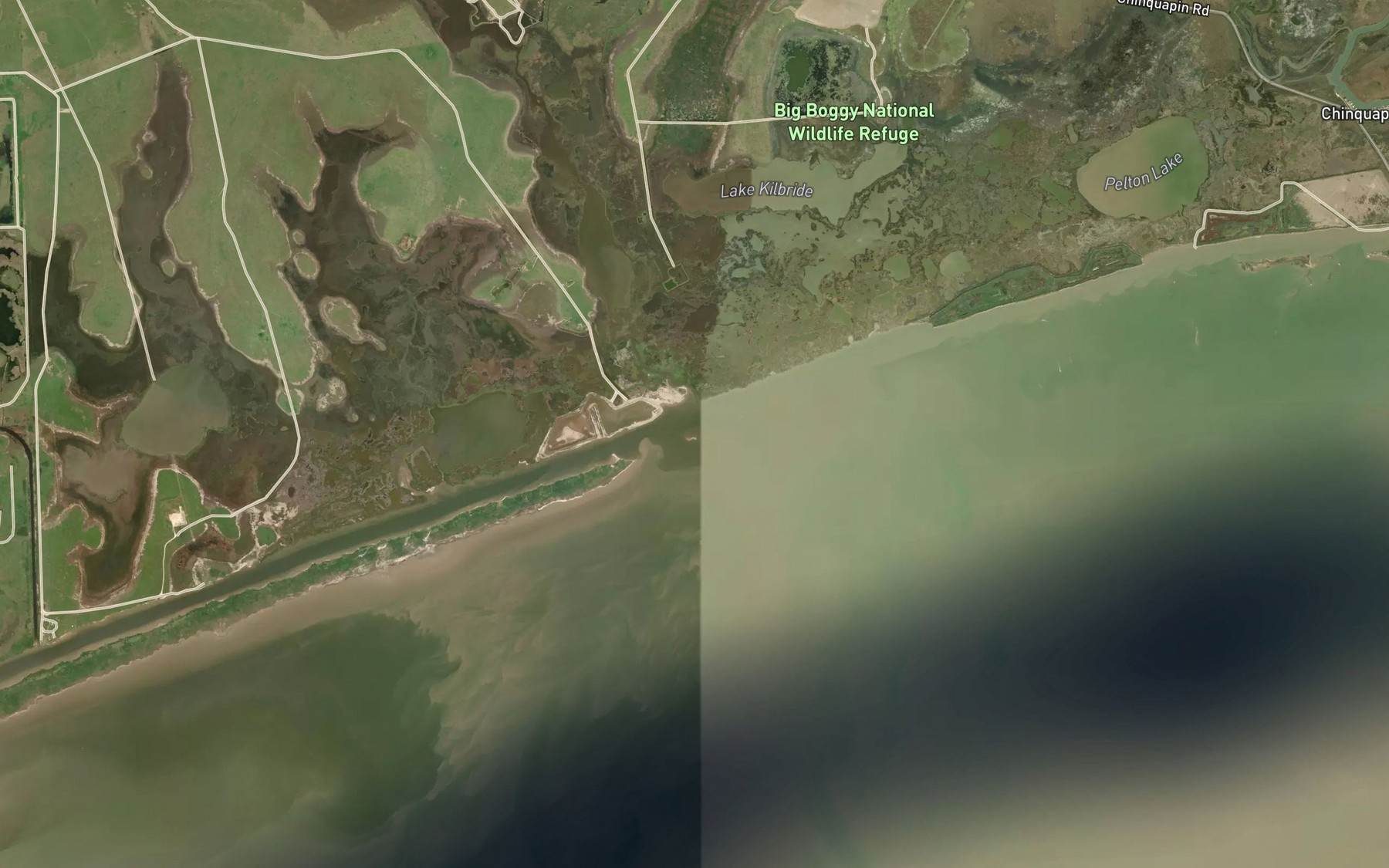 Satellite map of the Big Boggy Cut