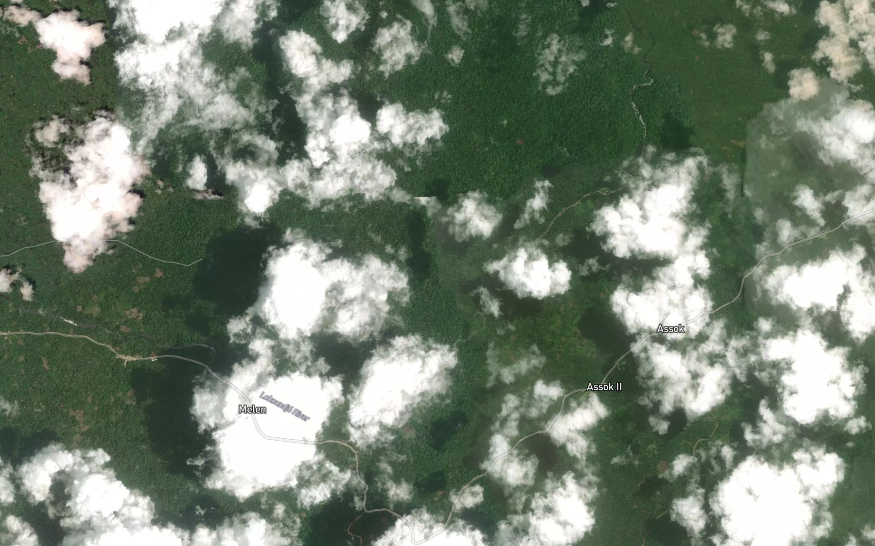 Satellite map of the Ngongo