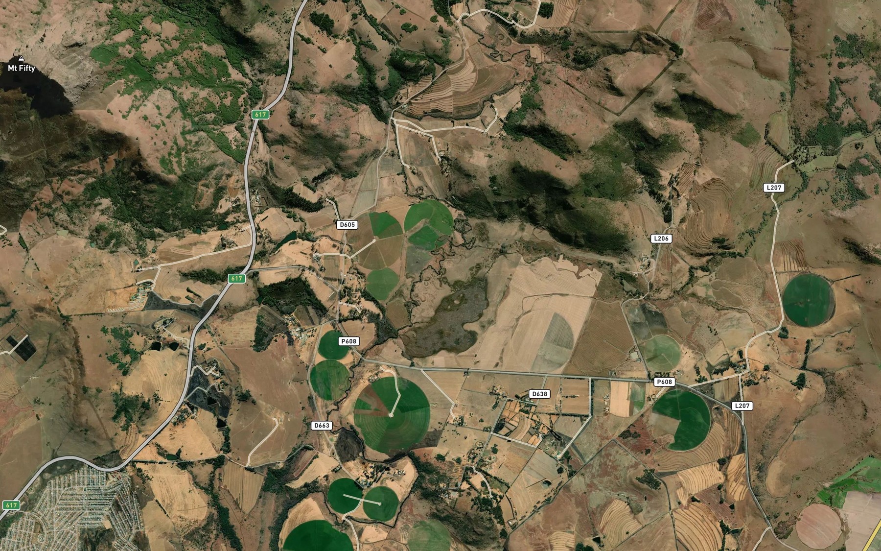 Satellite map of the aManzamnyama