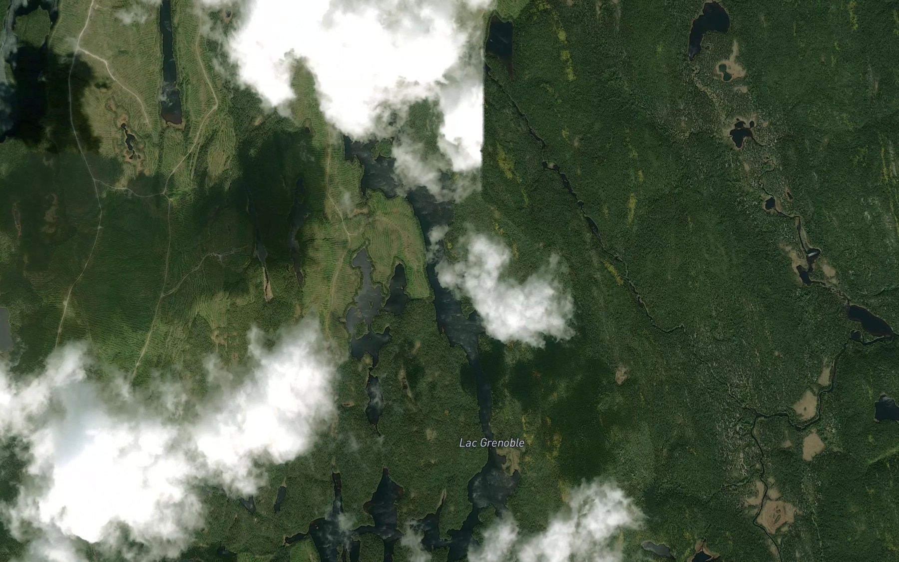 Satellite map of the Lac Pierre