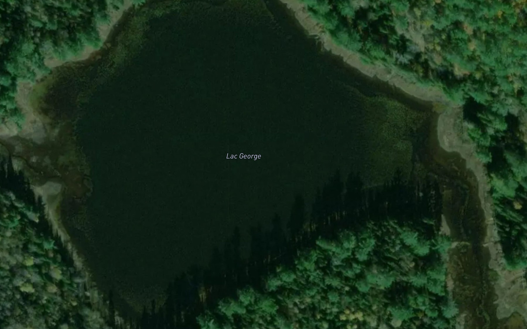 Satellite map of the Lac George