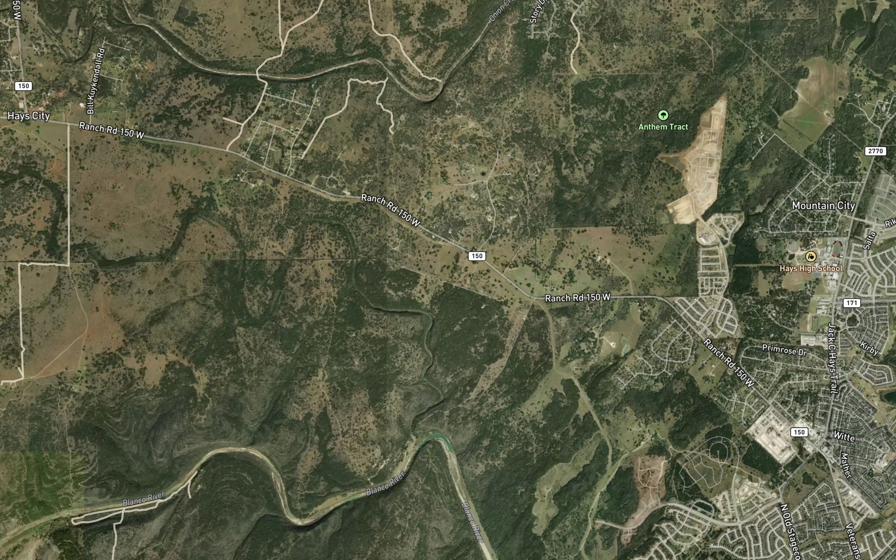 Satellite map of the Lutranger Lake