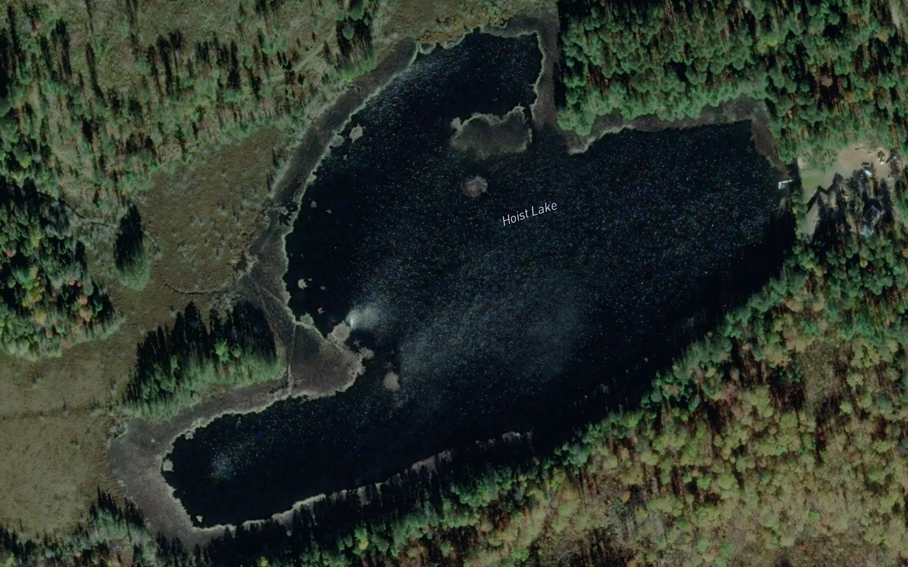Satellite map of the Hoist Lake