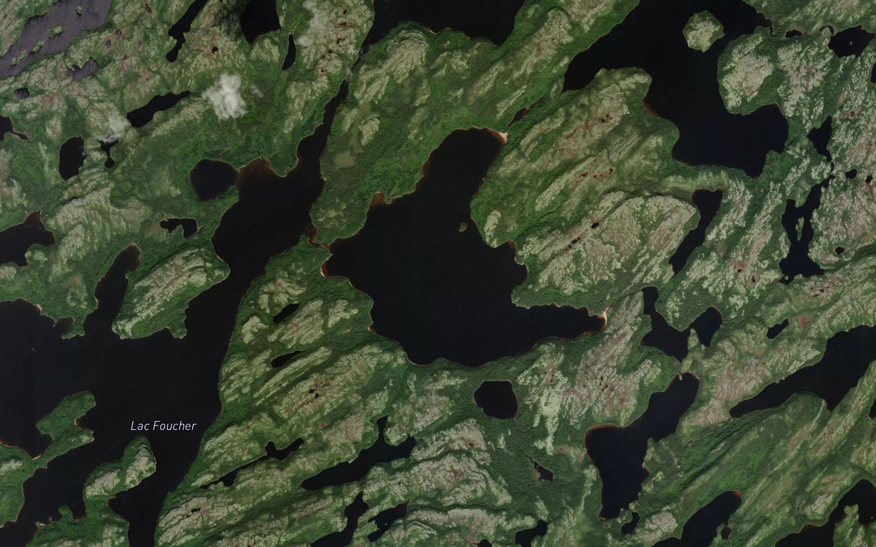 Satellite map of the Lac Atauakamau
