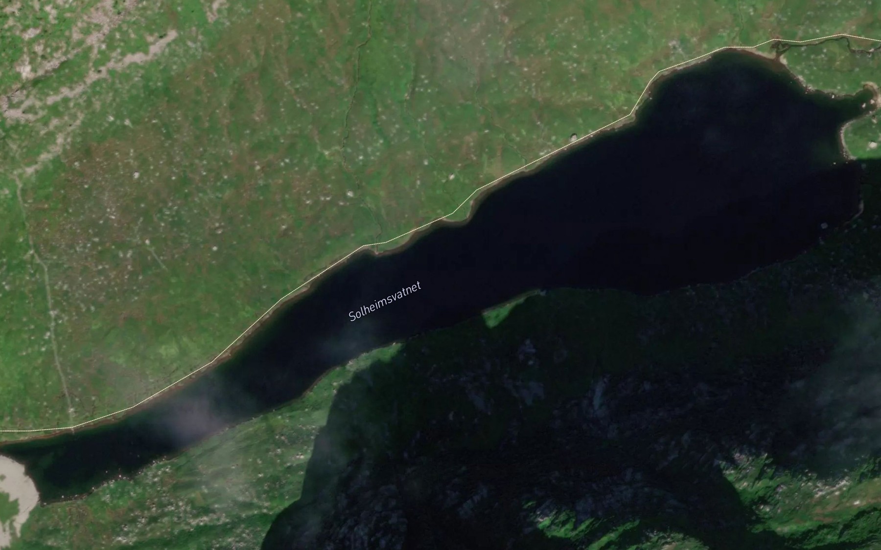 Satellite map of the Solheimsvatnet