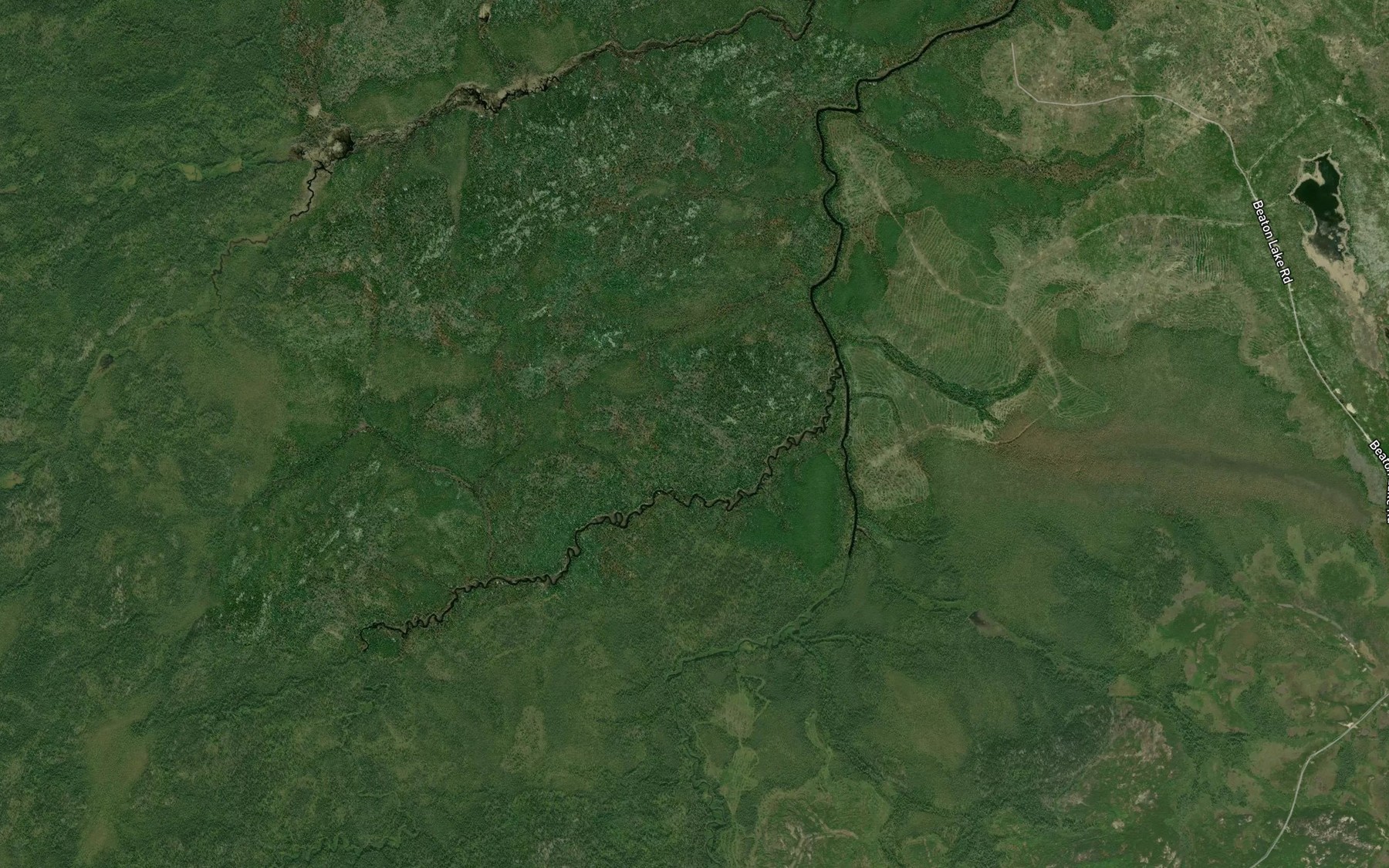 Satellite map of the Gurr River