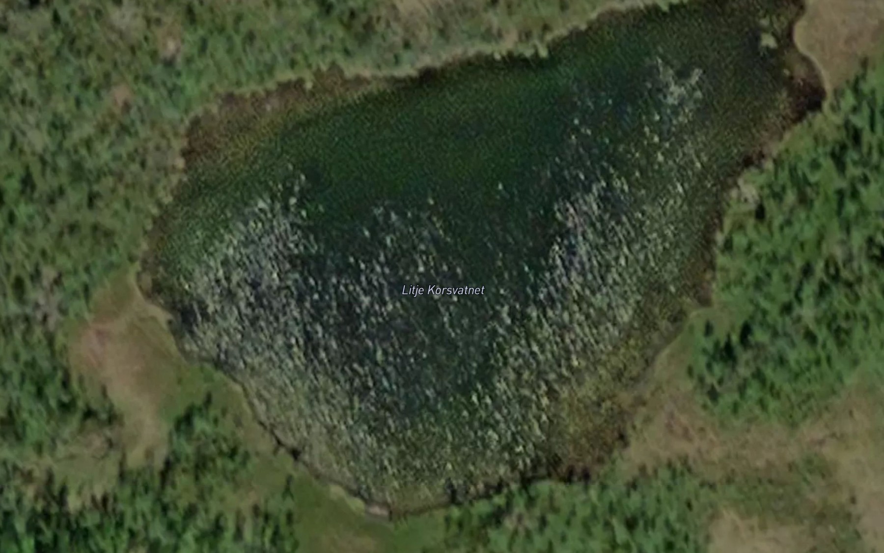 Satellite map of the Litle Korsvatnet