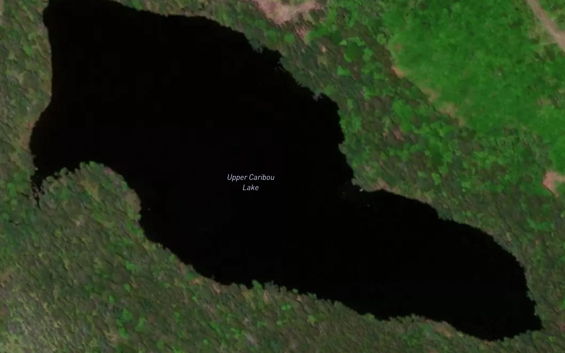Satellite map of the Upper Caribou Lake