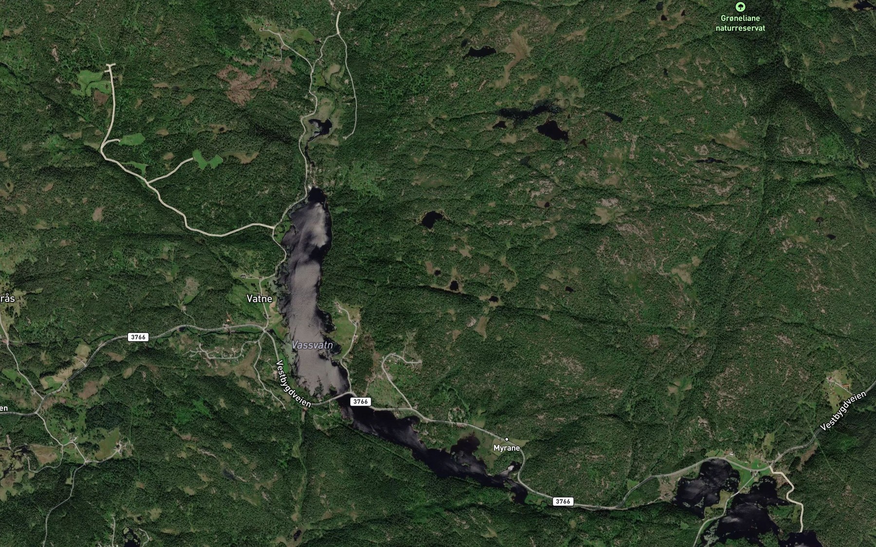 Satellite map of the Hellertjonn