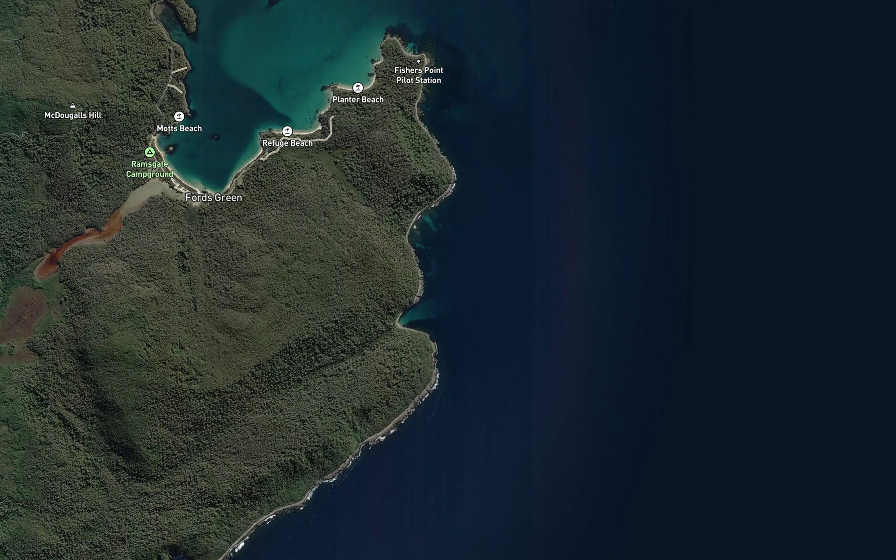 Satellite map of the Mouldy Hole