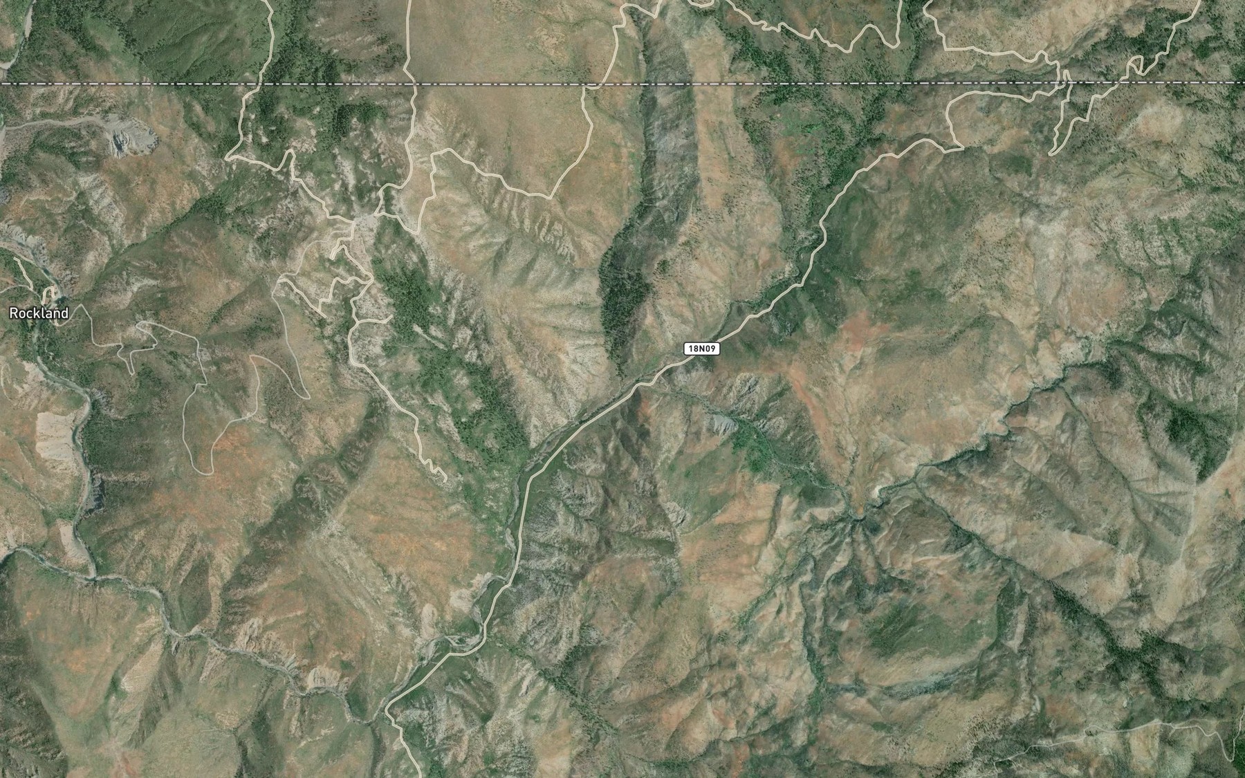 Satellite map of the Wimer Creek