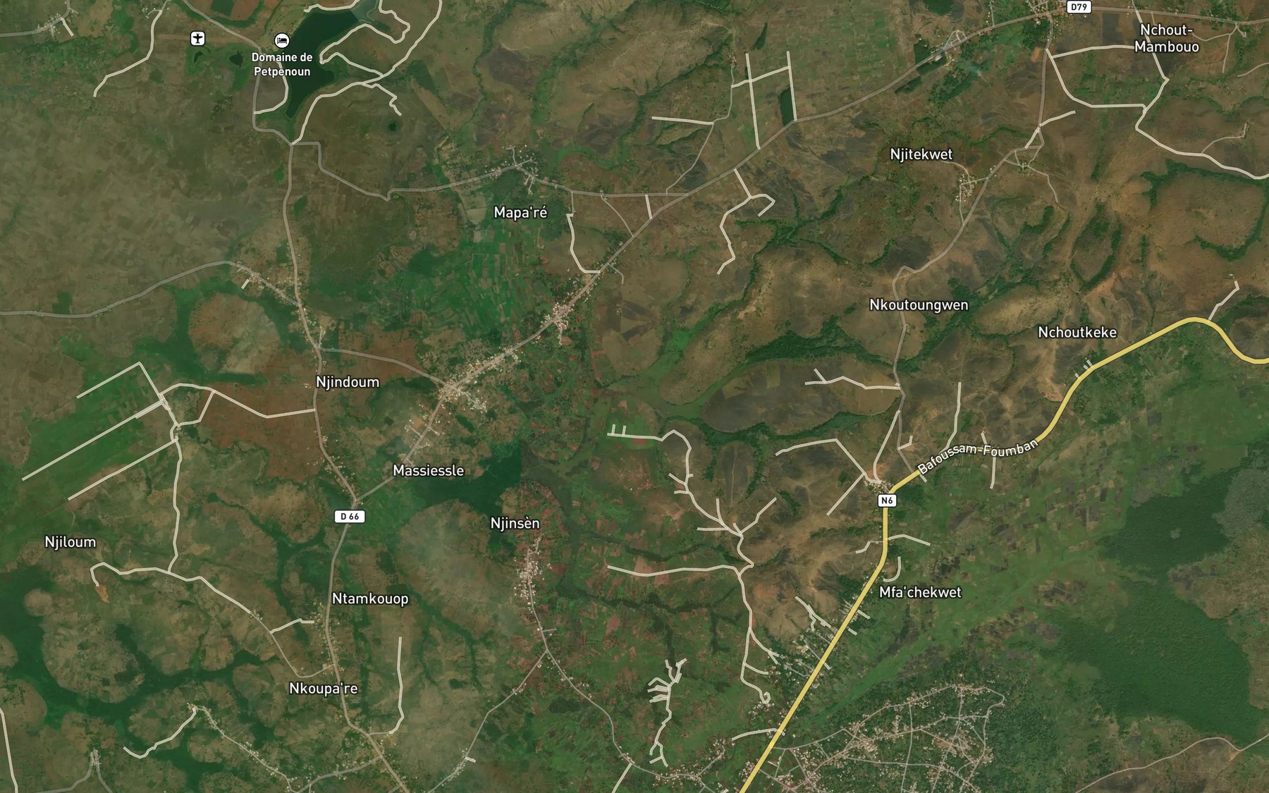 Satellite map of the Mfuetle
