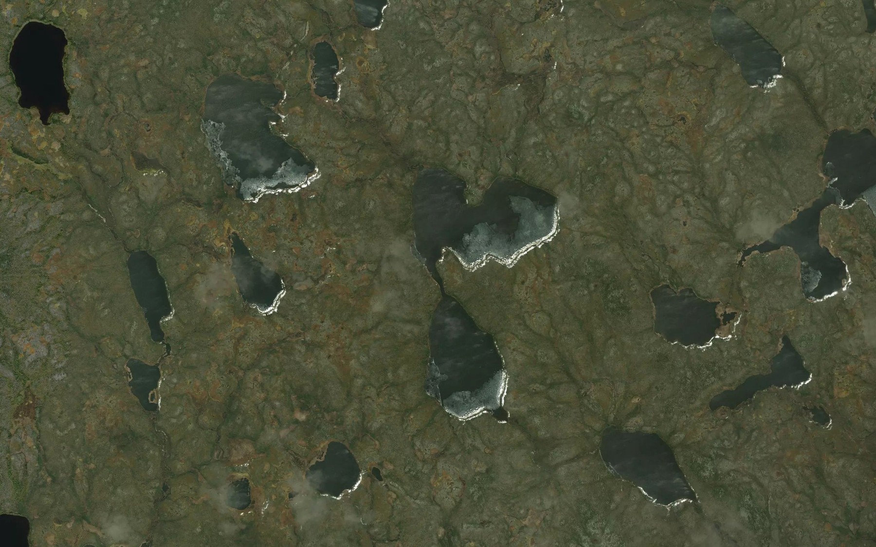Satellite map of the Ashley-Pryce Lake