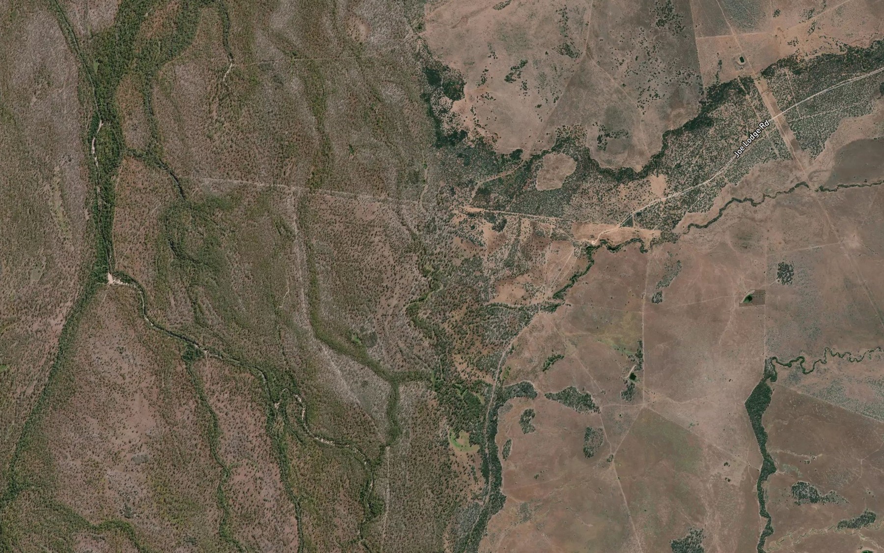 Satellite map of the Kennedy Creek