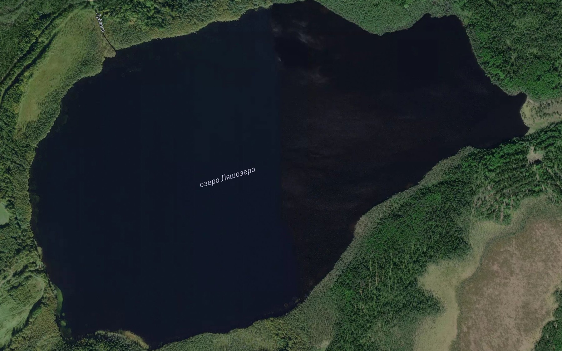 Satellite map of the Ozero Lyashozero