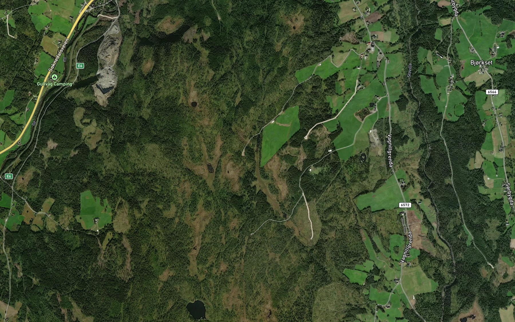 Satellite map of the Kjoldalsbekken
