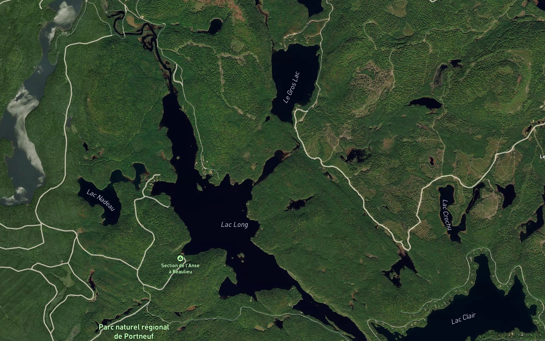 Satellite map of the Lac a Gougeon