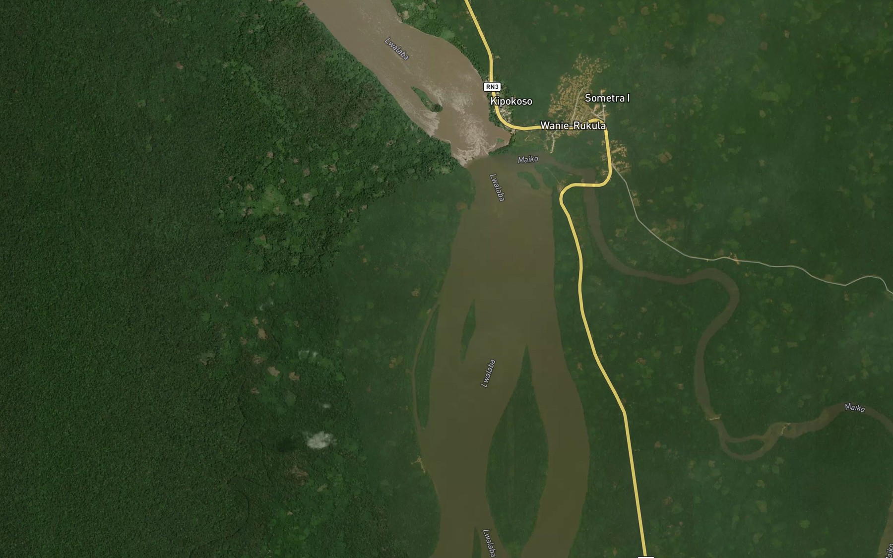 Satellite map of the Oluko