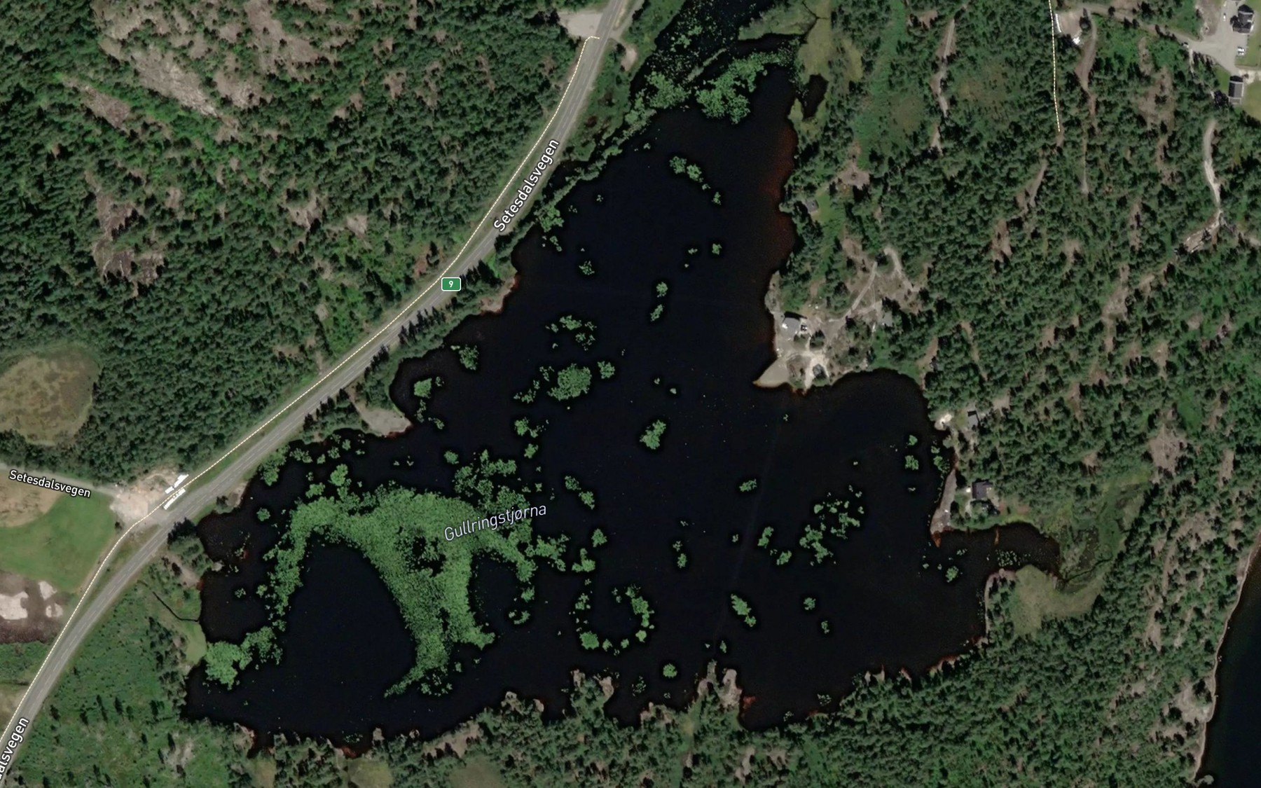 Satellite map of the Gullringstjonn