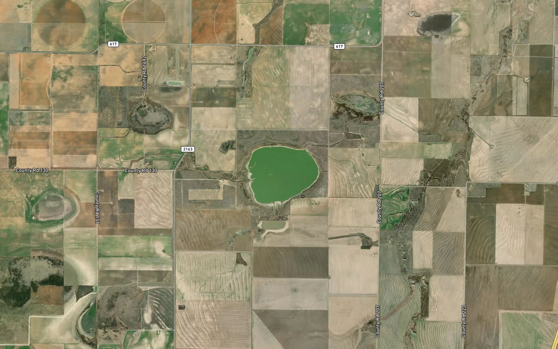 Satellite map of the Zahn Lake