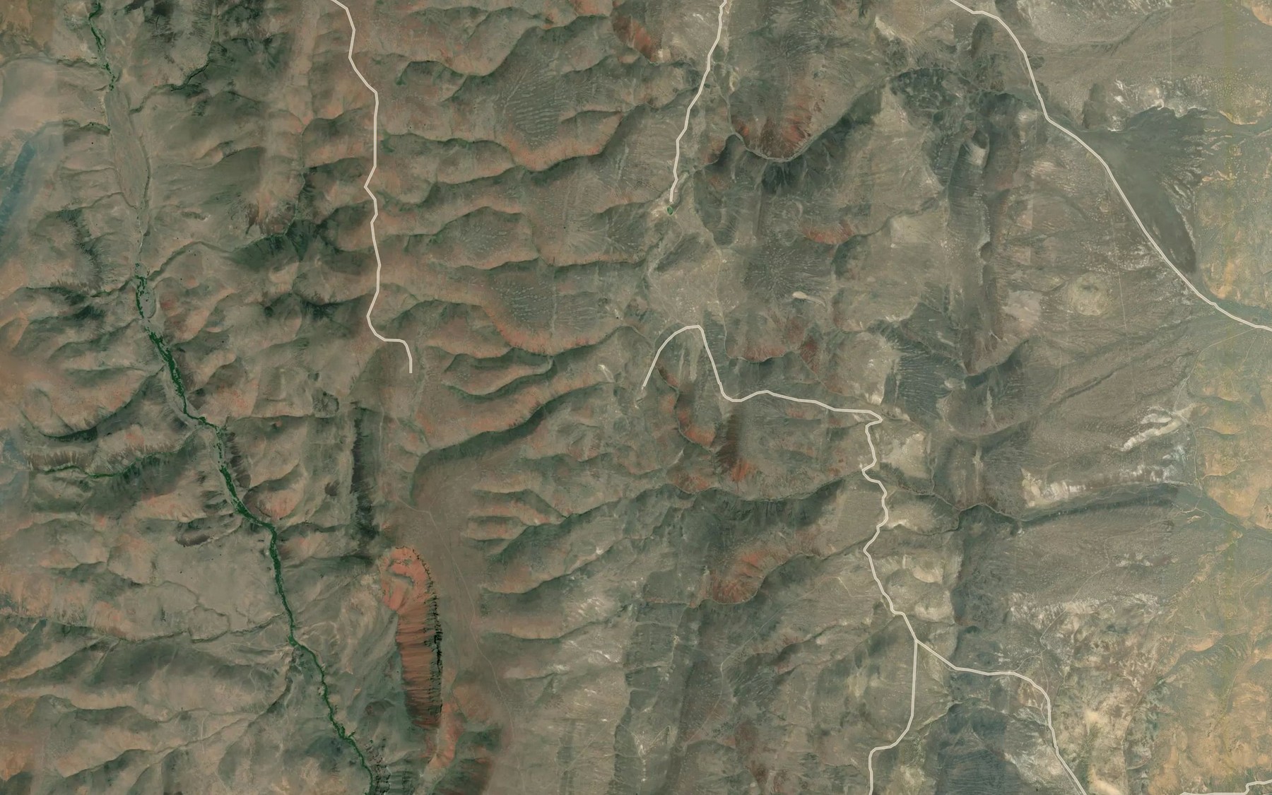 Satellite map of the Chicken Creek Reservoir