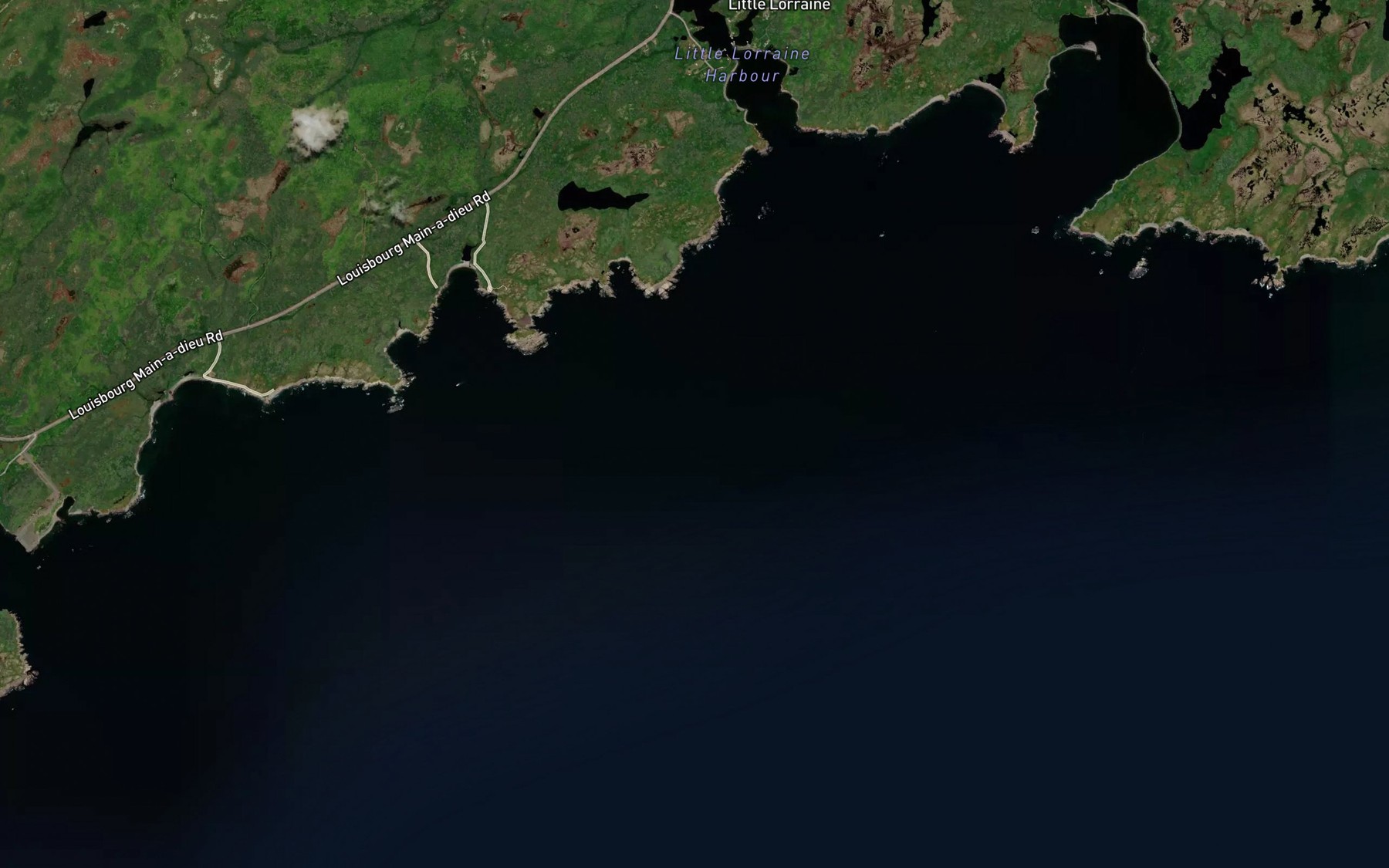 Satellite map of the Herring Cove