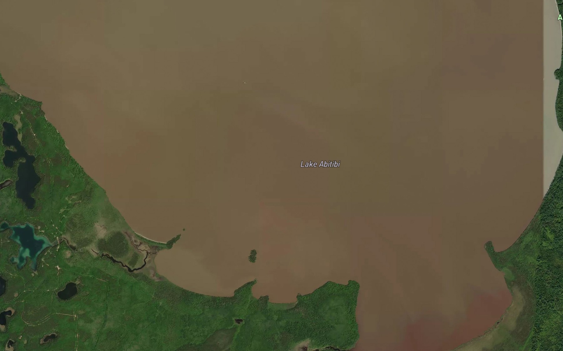 Satellite map of the Chesney Bay