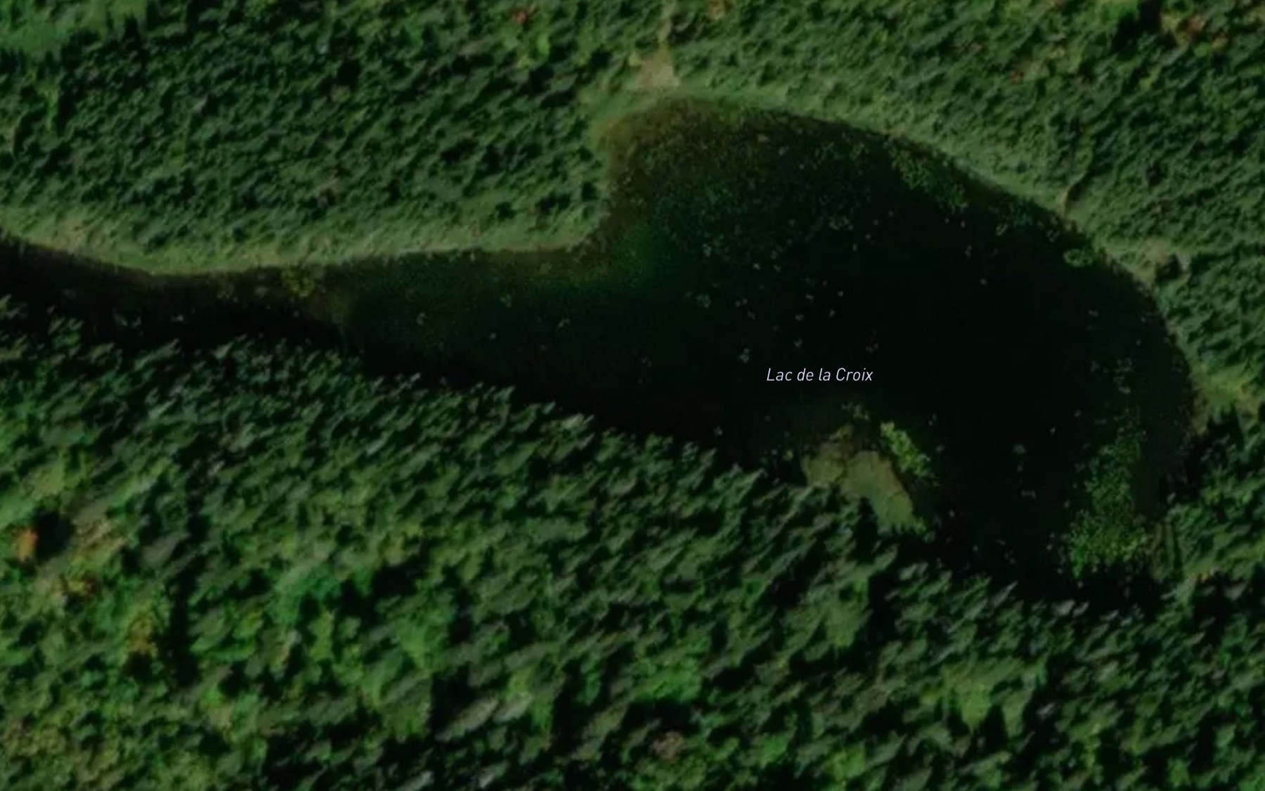 Satellite map of the Lac de la Croix