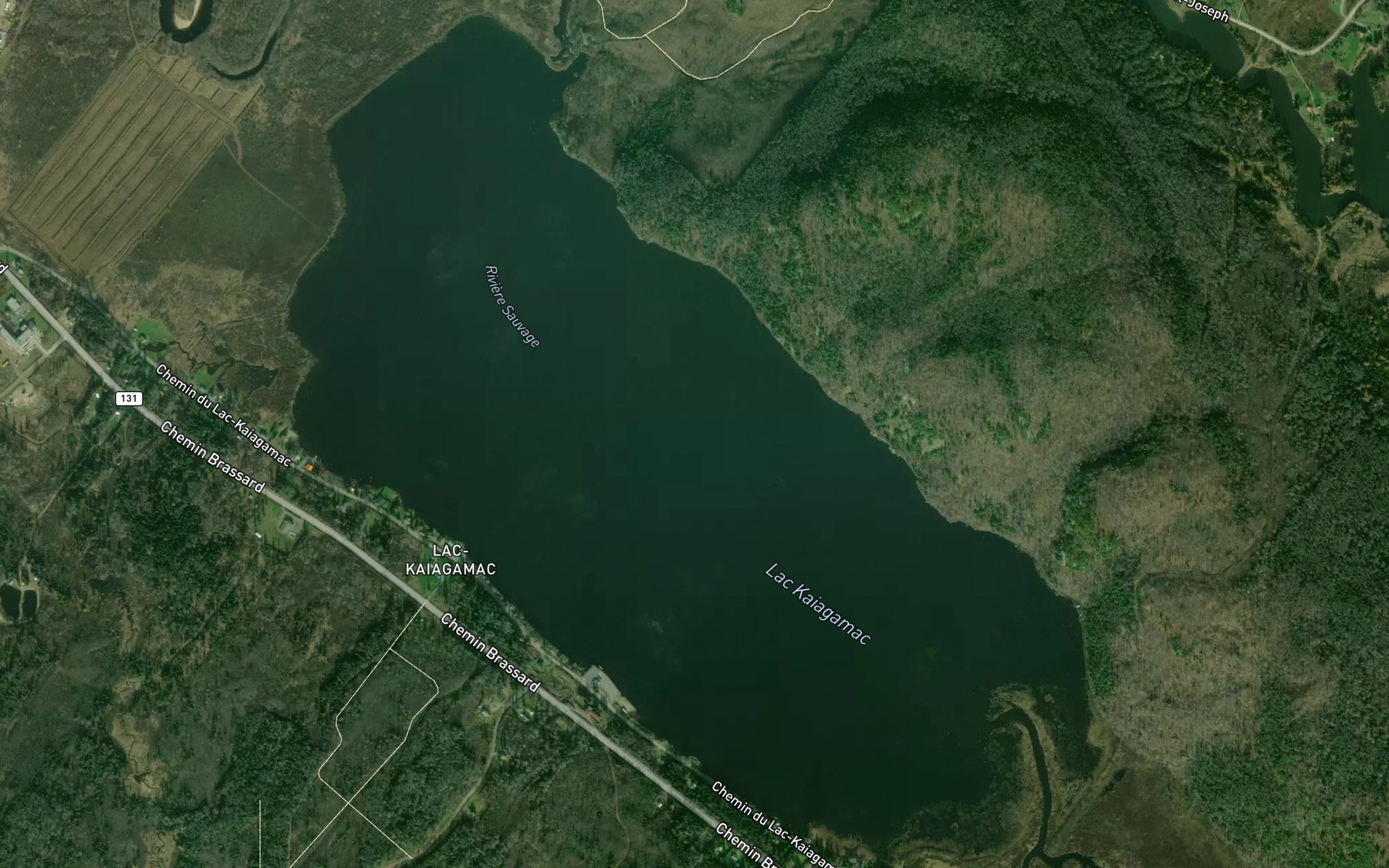 Satellite map of the Lac Kaiagamac