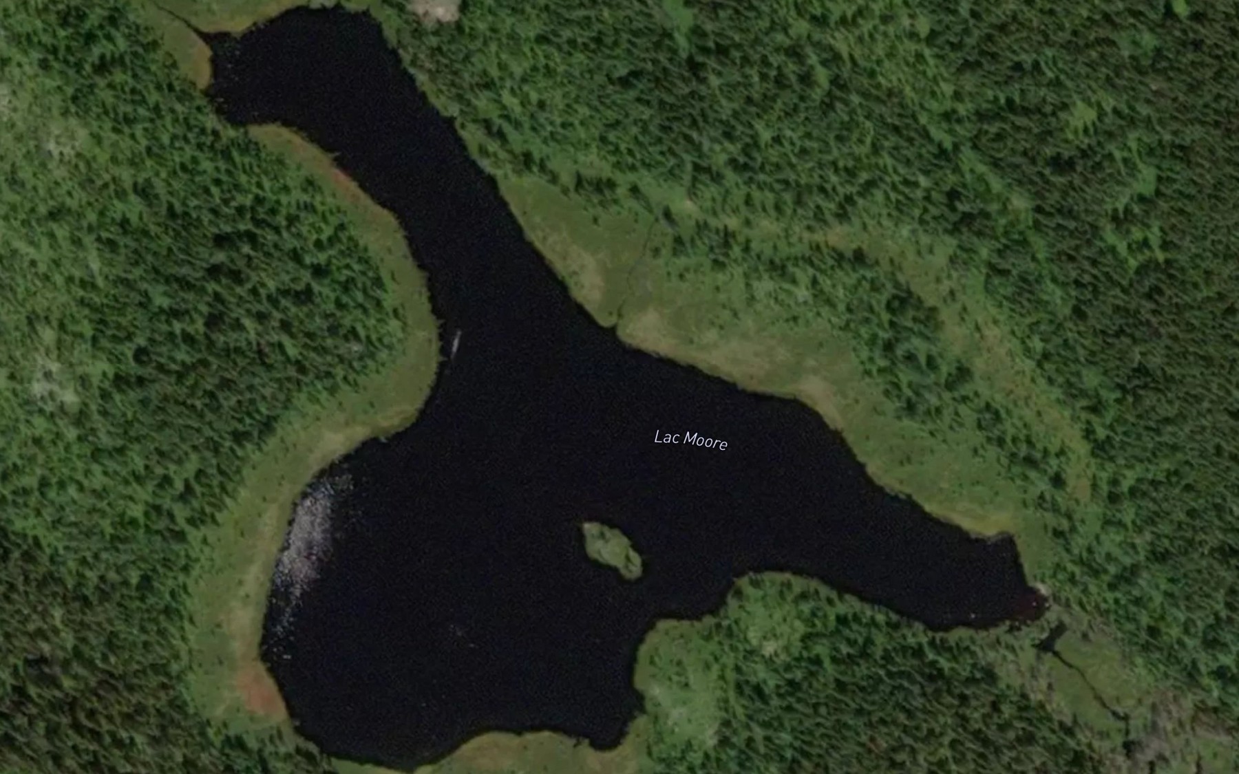 Satellite map of the Lac Moore
