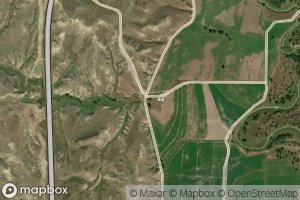 Satellite map of the Rue Creek