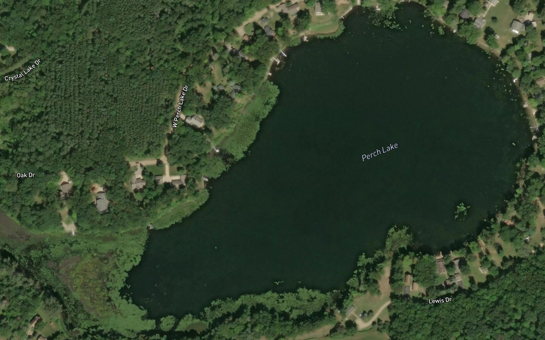 Satellite map of the Perch Lake